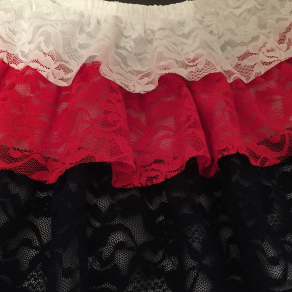 Red White Blue Skirt little girls sz 5 - Picture 4 of 4